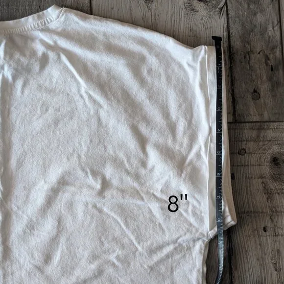 5๏ธโฃ Zara, Cropped Muscle Tee, White, Sz 9 - 10 - Picture 7 of 7